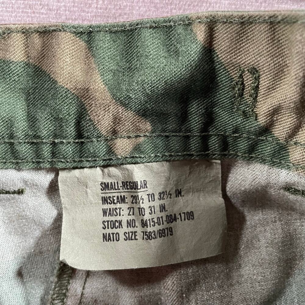 Vintage 80s 90s US Army Woodland Camo Cargo Pants Large Double Knee 29W Military - Picture 4 of 11